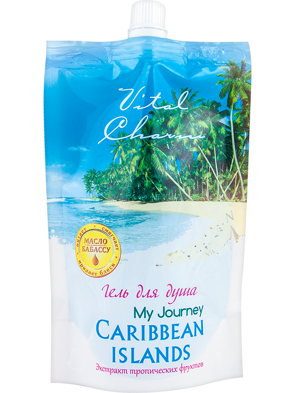 Vital Charm Гель для душа «Caribbean islands» дой-пак