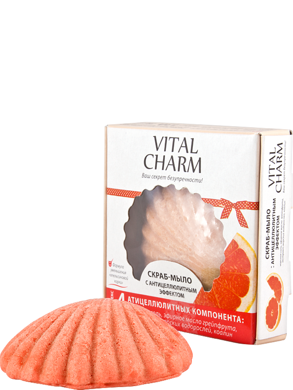 Vital Charm Scrub soap with anti-cellulite effect (Grapefruit)