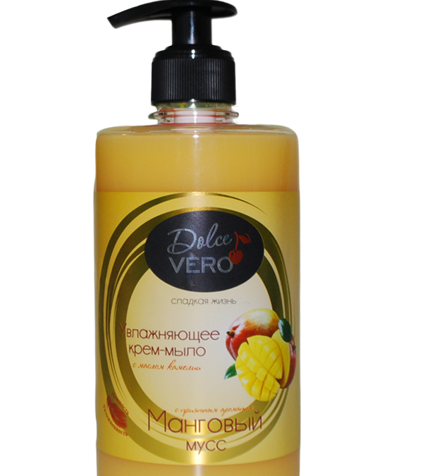 Dolce Vero Cream soap with fragrance “Mango Mousse” bottle 500ml