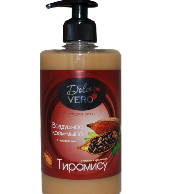 Dolce Vero Cream soap with fragrance “Tiramisu” bottle 500ml