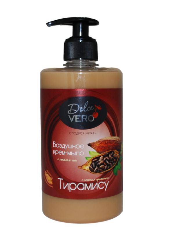 Dolce Vero Cream soap with fragrance “Tiramisu” bottle 500ml
