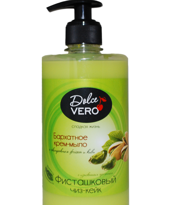 Dolce Vero Cream soap with the scent of “Pistachio Cheesecake” bottle 500ml