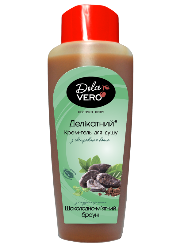 Dolce Vero Крем-гель для душа «З ароматом Шоколадно-м’ятний брауні» 330 ml