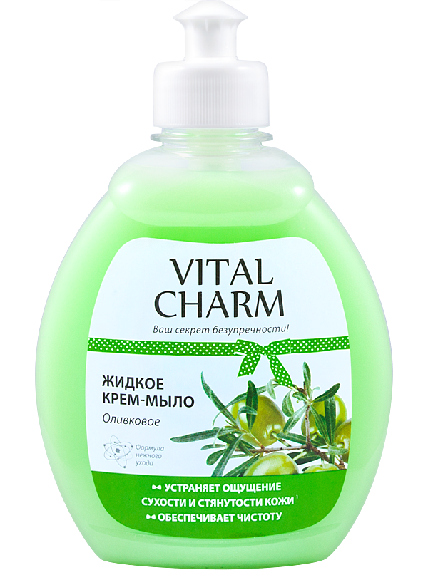 Vital Charm Liquid Cream Soap “Olive” dispenser