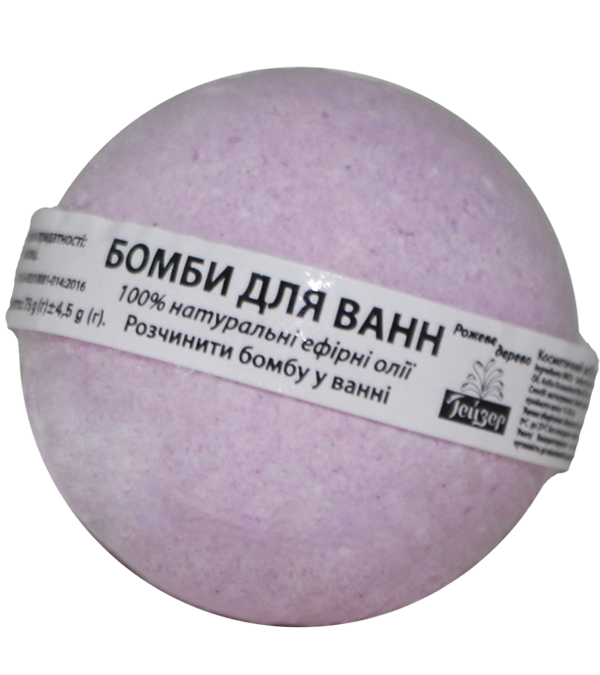 Geyser Бомба для ванн c эфирным маслом Розовое дерево 75 г