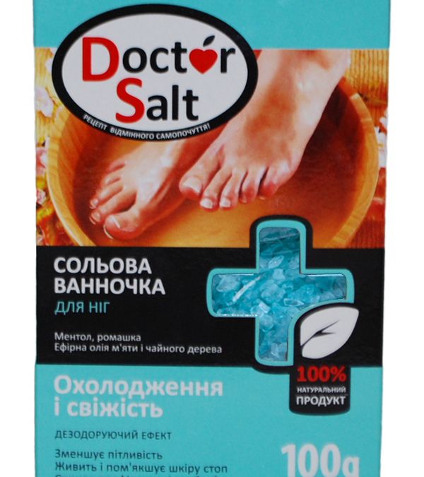 Doctor Salt Солевая ванночка для ног ОХЛАЖДЕНИЕ И СВЕЖЕСТЬ