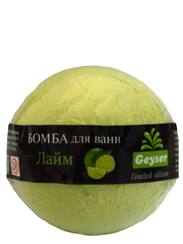 Cosmetic product for bath preparation “LIME” bomb
