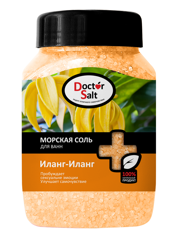 Doctor Salt Морська сіль для ванн ІЛАНГ-ІЛАНГ  1100 г