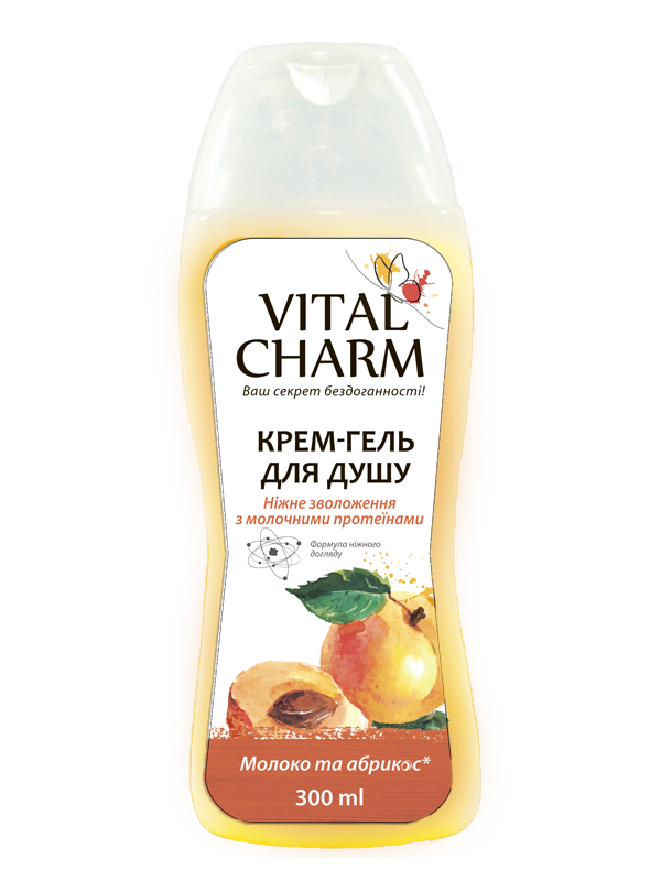 Vital Charm Крем-гель для душа «Молоко и абрикос» 300 мл