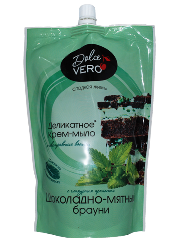 Dolce Vero Cream soap “with the aroma Chocolate-mint brownie” doy-pack 500ml