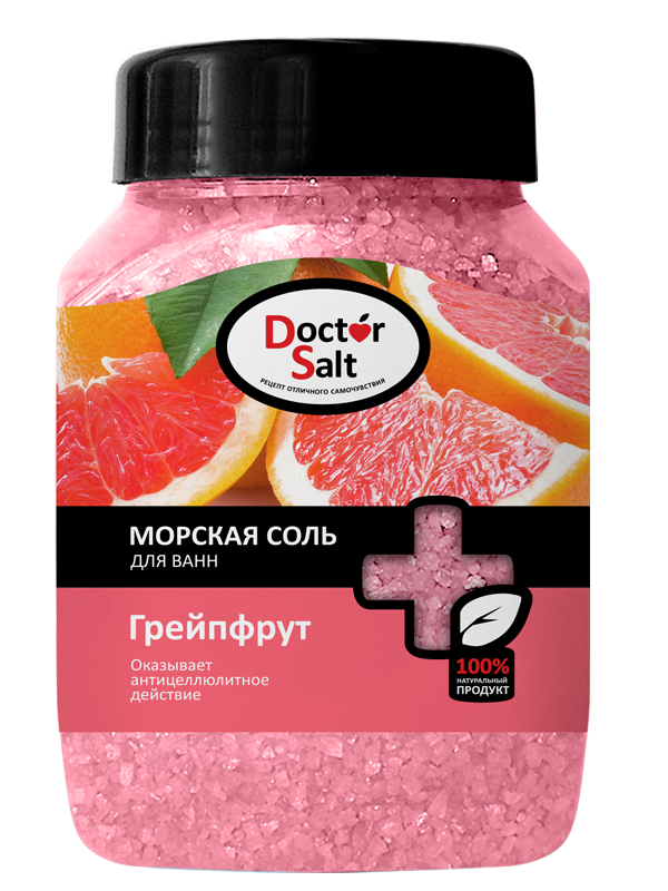 Doctor Salt Морская соль для ванн ГРЕЙПФРУТ 1100 г