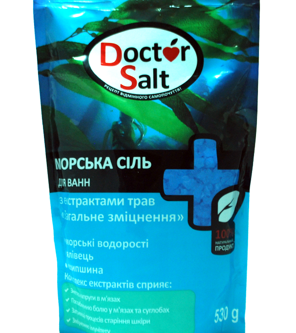 Doctor Salt Морська сіль для ванн з екстрактами трав «Загальне зміцнення» 530 г