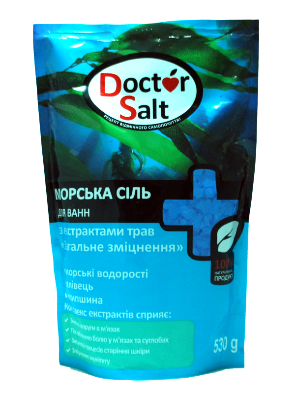 Doctor Salt Морская соль для ванн с экстрактами трав «Общее укрепление» 530 г