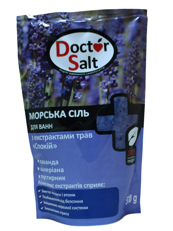 Doctor Salt Морская соль для ванн с экстрактами трав «Спокойствие» 530 г