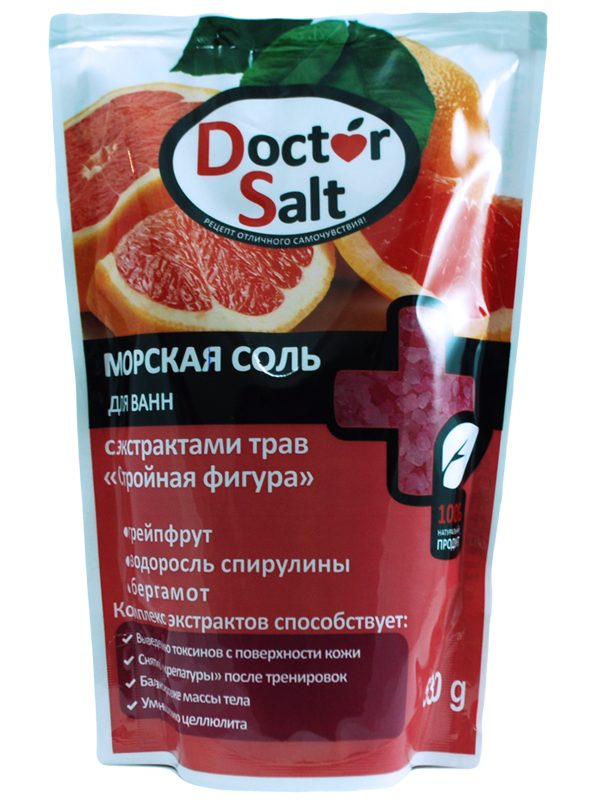 Doctor Salt Морська сіль для ванн з екстрактами трав «Струнка фігура» 530 г