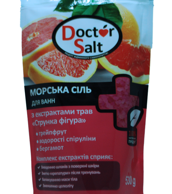 Doctor Salt Морська сіль для ванн з екстрактами трав «Струнка фігура» 530 г