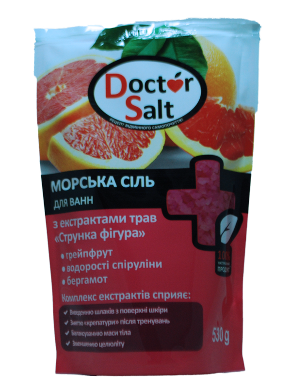 Doctor Salt Морська сіль для ванн з екстрактами трав «Струнка фігура» 530 г