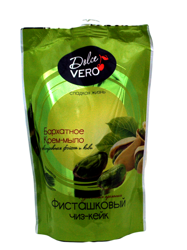Dolce Vero Cream soap with the scent of “Pistachio Cheesecake” doypack 500ml