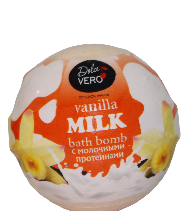 Dolce Vero Бомба для ванн «Vanilla Milk» с молочными протеинами 75г