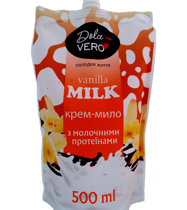 Dolce Vero Крем-мыло «VANILLA MILK» дой-пак