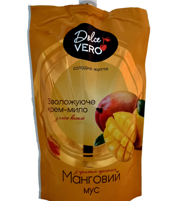 Dolce Vero Cream soap with fragrance “Mango Mousse” doypack 500ml