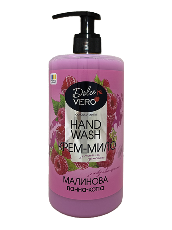 Dolce Vero Крем-мыло с ароматом «Малиновая панна-котта» флакон 1000мл