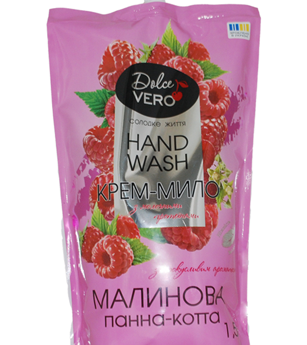 Dolce Vero Крем-мыло с ароматом «Малиновая панна-котта» дой-пак 1500мл