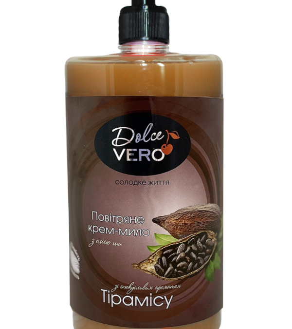 Dolce Vero Cream soap with fragrance “Tiramisu” bottle 1000ml