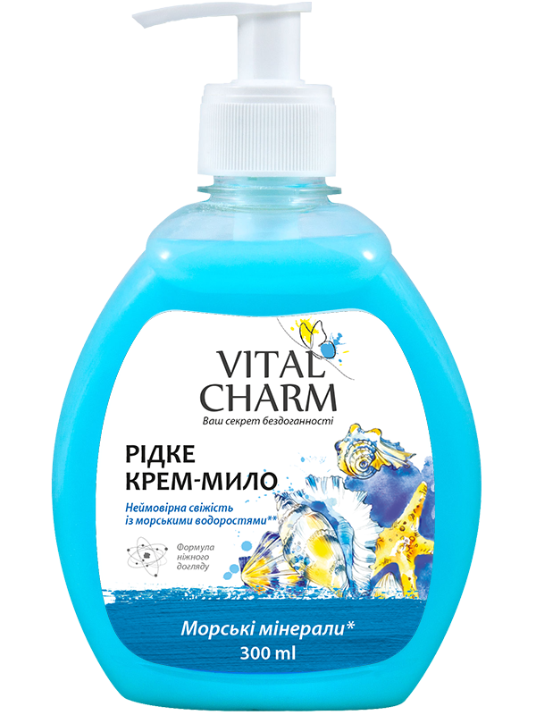 Vital Charm Рідке крем-мило «Морські мінерали» дозатор